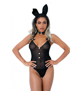 Костюм кролика эротический Daring Intimates Classic Bunny, 3 предмета, черный, S/M - No Taboo