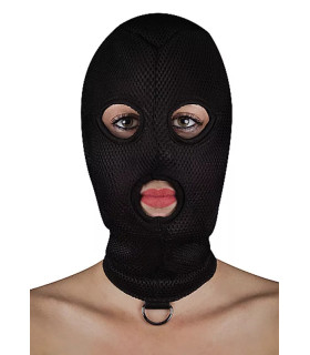 Маска Ouch Extreme Mesh Balaclave, с D-кольцом, черная - No Taboo