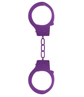 Наручники Ouch Beginners, металлические, фиолетовые - No Taboo
