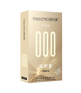 Презервативи ультратонкі з рельєфом і підвищеним змащенням Shulemei 000, 10 шт. - No Taboo