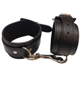 Фиксаторы на руки, кожзам, черные - No Taboo