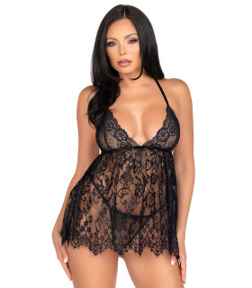 Бейбидол сексуальный кружевной Leg Avenue On My Mind, черный, S - No Taboo