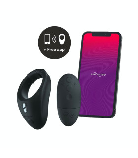 Ерекційне віброкільце WE-VIBE Bond з керуванням з додатку та пультом, чорне - No Taboo