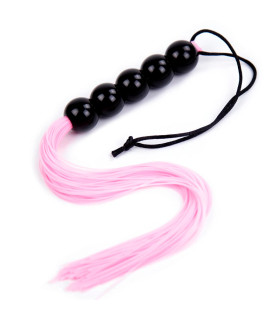 Флоггер силиконовый IDEA SM с ручкой из 5 шариков, розовый, 45 см - No Taboo
