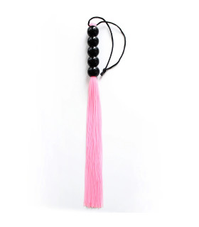 Флоггер силиконовый IDEA SM с ручкой из 5 шариков, розовый, 45 см - No Taboo