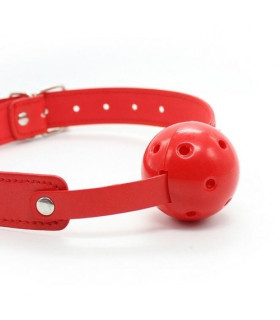 Кляп з отворами IDEA SM пластиковий, червоний, 4.5 см - No Taboo