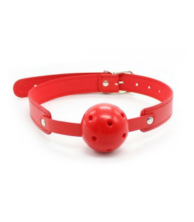 Кляп з отворами IDEA SM пластиковий, червоний, 4.5 см - No Taboo