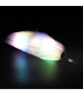 Анальний хвіст з підсвічуванням Runyu, білий - No Taboo