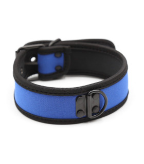 Ошейник из неопренa IDEA SM сине-черный, 3.8 см - No Taboo