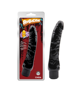 Вібратор реалістичний Rubicon 8.9 Chisa, чорний, 22.5 см х 4.7 см - No Taboo