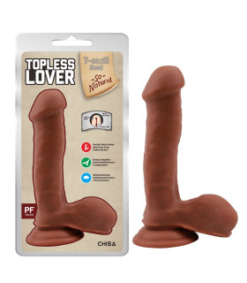 Фаллоимитатор на присоске Topless Lover реалистичный, латинос, 19.2 см х 3.5 см - No Taboo