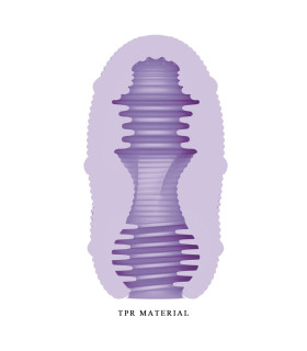 Мастурбатор мини Pretty Love Smooth Stripes Cupid X Egg, фиолетовый, 10 х 5,6 см - No Taboo