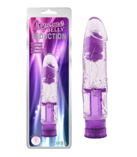 Вибратор реалистичный Chisa Crystal Jelly Seduction, фиолетовый, 16.2 см х 3.5 см - No Taboo
