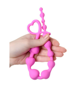 Анальне намисто, силікон, рожева, 34 см х 2.7 см - No Taboo