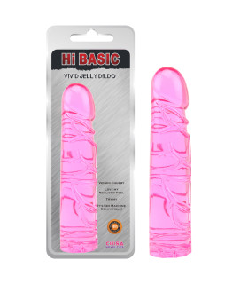 Фаллоимитатор Сhisa Vivid Jelly Dildo, гель, розовый, 19 см х 5 см - No Taboo
