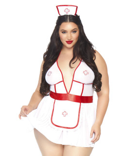 Костюм медсестры Leg Avenue Nightshift Nurse, 3 предмета, размер XL/XXL - No Taboo