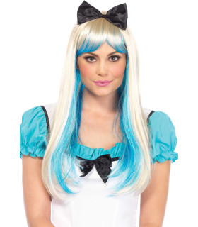 Перука двоколірна Leg Avenue Alice (Аліса), білий-блакитний - No Taboo