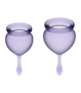 Набор менструальных чаш Satisfyer Feel Good фиолетовый, 2 шт - No Taboo