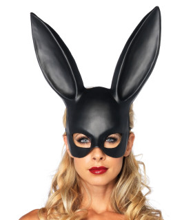 Маска для сексуального костюма зайчика Leg Avenue, черная - No Taboo