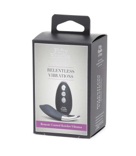 Вибратор в трусики Fifty Shades Of Grey с пультом, серебристо-чёрный, 7.6 см - No Taboo