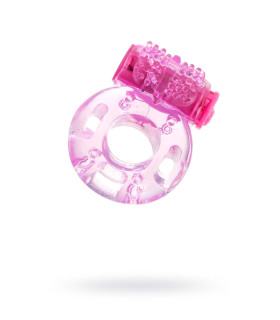 Эрекционное кольцо с вибрацией, розовое, 1.7 см - No Taboo