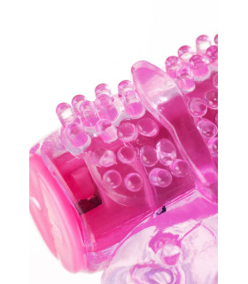 Эрекционное кольцо с вибрацией, розовое, 1.7 см - No Taboo