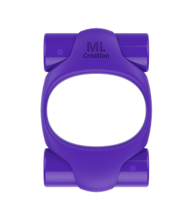 Ерекційне кільце 2 вібропулі Power Ring Purple ML Creation (My Love) - No Taboo