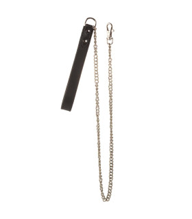 Поводок для ошейника кожаный с металлической цепью NO TABOO - No Taboo