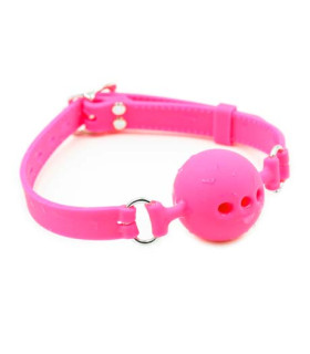 Кляп-шарик с отверстиями IDEA SM, силиконовый, розовый, 4,5 см - No Taboo