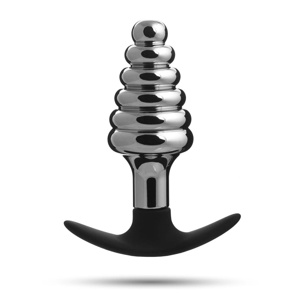 Ребристая металлическая пробка с силиконовой ручкой (32305), zoom