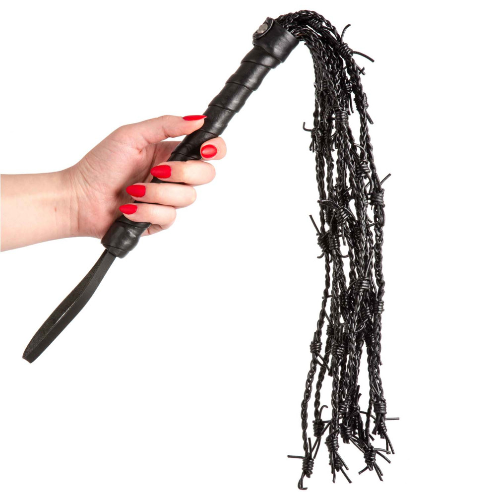 Флоггер (плетка) с хвостами-колючками из кожи ручной работы Голландия (34984), zoom