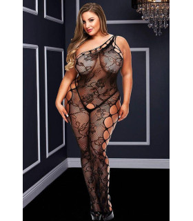 Комбинезон сексуальный на одно плечо Baci, с цветочным узором, L-XL - No Taboo