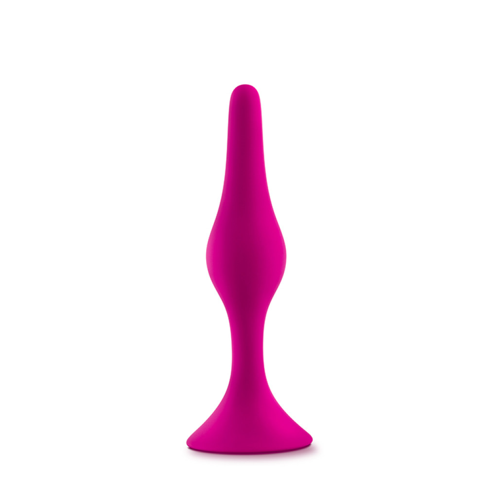 Анальная пробка из силикона, розовая, 9 см (37945), zoom