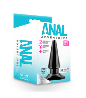 Анальний плаг з отвором для вібропулі. чорний, 8,3 см / 2,8 см - No Taboo