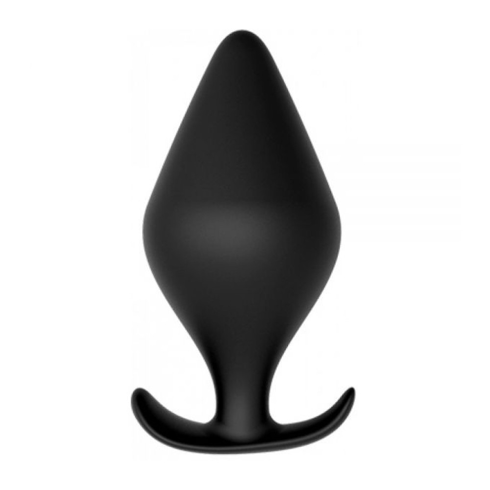 Анальная пробка силиконовая, большая, черная, 14,6 см x 6,7 см (37957), zoom