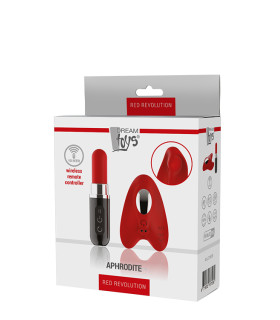 Вибратор для трусиков Dream Toys Red Revolution с пультом, красный - No Taboo