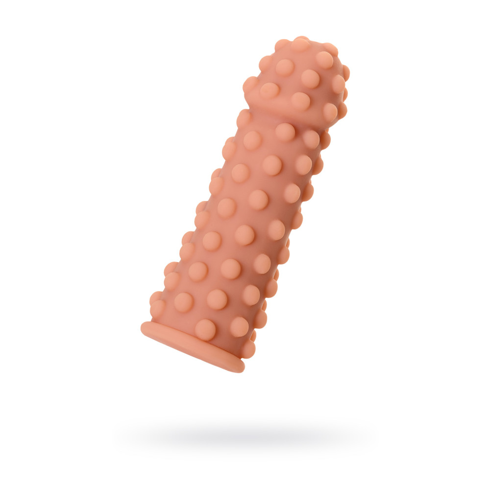 Насадка для пеніса Kokos, розмір S, з пухирцями, 12.7 см х 3.7 см (38107), zoom