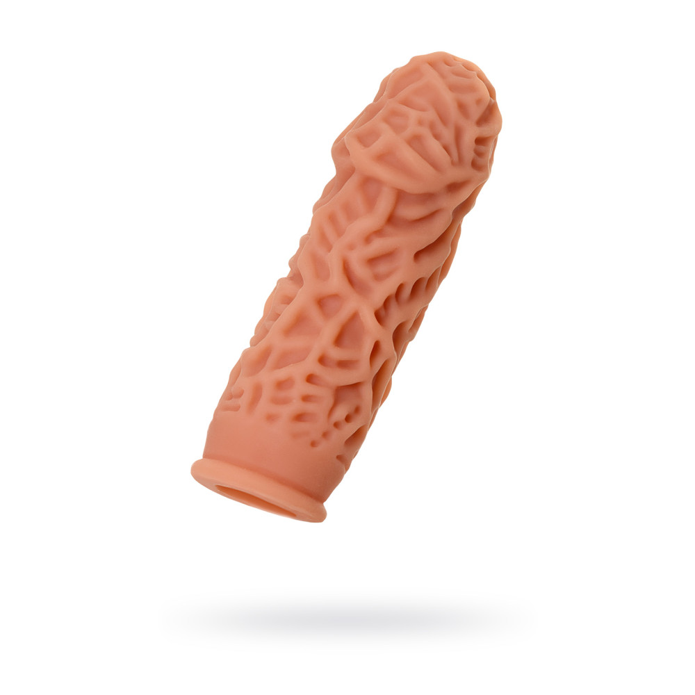 Насадка для пеніса Kokos, розмір S, з рельєфом, 12.7 см х 3.7 см (38119), zoom