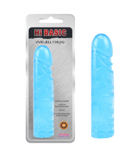 Фаллоимитатор Сhisa Vivid Jelly Dildo, гель, голубой, 19 см х 5 см - No Taboo