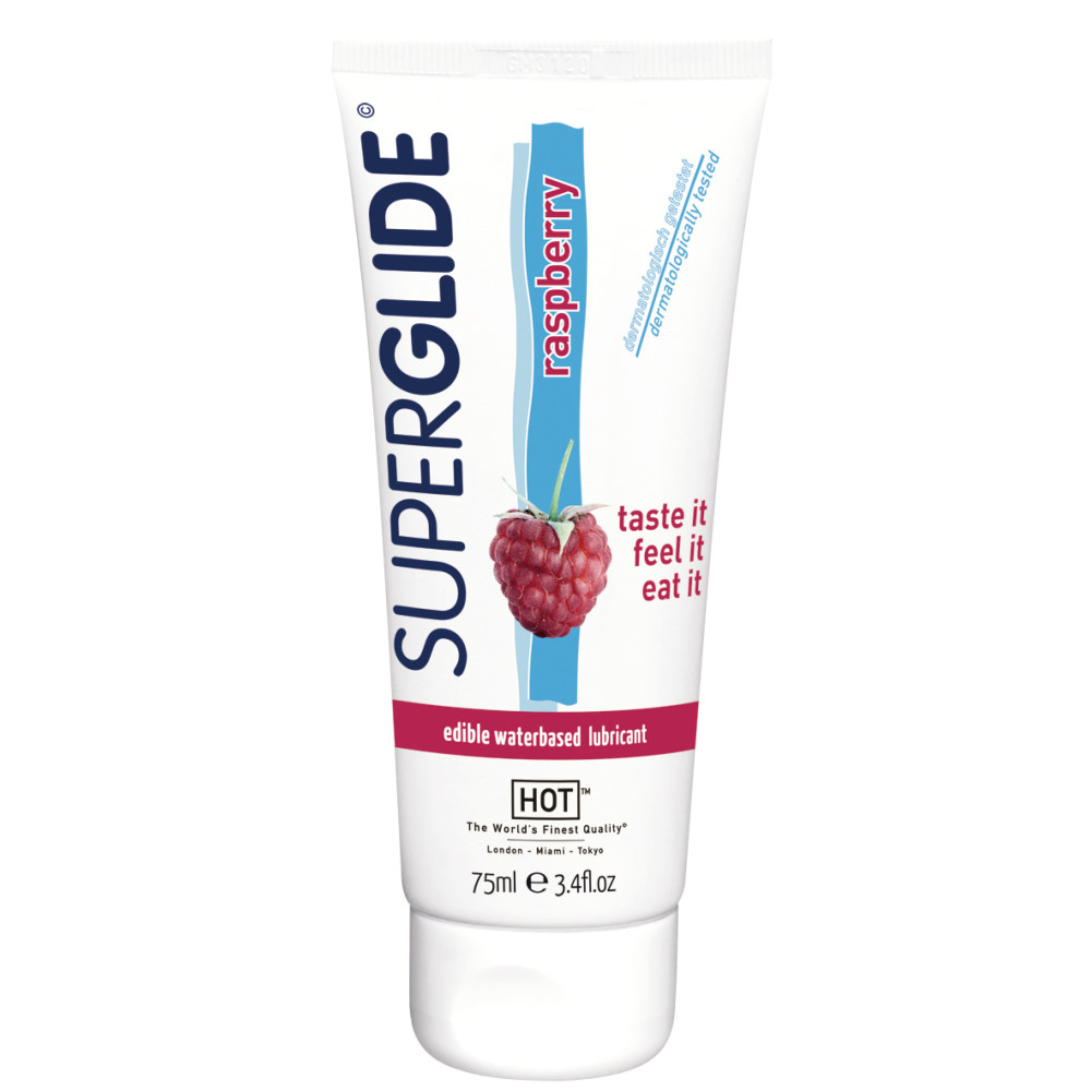 Лубрикант оральный HOT Superglide со вкусом малины, 75 мл (4917), zoom