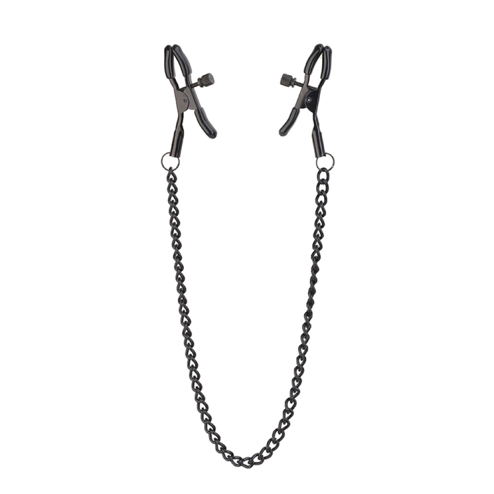 Зажимы для сосков на цепочке, черные BLAZE DELUXE (37530), zoom