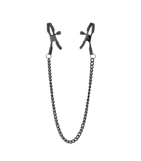 Зажимы для сосков на цепочке, черные BLAZE DELUXE - No Taboo