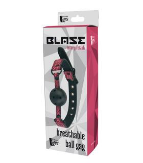 Кляп з ремінцем Dream Toys Blaze зі зміїним принтом, рожевий, 4.7 см - No Taboo