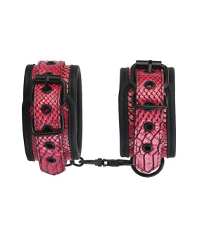 Наручники в виде змеиной кожи, розовые BLAZE - No Taboo