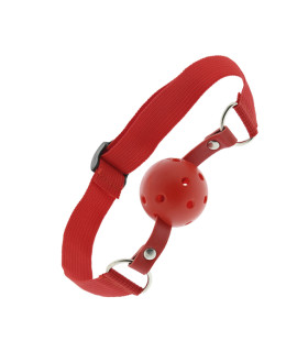 Кляп из пластика на регулируемом ремешке, красный BLAZE - No Taboo