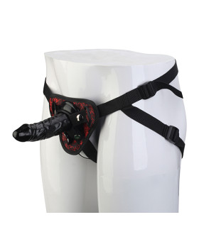 Страпон на трусиках з вишивкою, чорний BLAZE - No Taboo