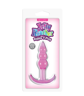 Анальная пробка маленькая, гелевая, розовая, 7,6х3,2 см - No Taboo