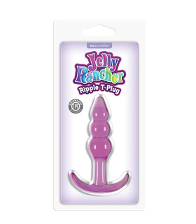 Анальная пробка маленькая, гелевая, фиолетовая, 7,6х3,2 см - No Taboo