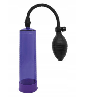 Вакуумная помпа для пениса, с грушей, фиолетовая, Boss Series 22 см*6,9 см - No Taboo