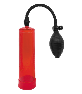 Вакуумная помпа для пениса, с грушей, красная Boss Series 22 см*6,9 см - No Taboo